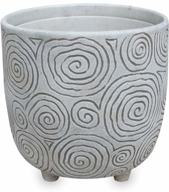 Prado footed planter with hand painted