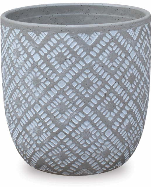 Prado grey etched planter