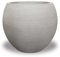 Prado grey short round planter, grey
