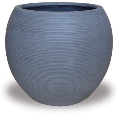 Prado grey short round planter, grey