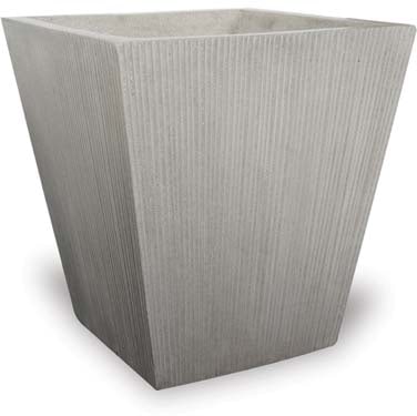 Prado grey short square planter, grey