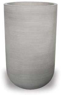 Prado grey tall round planter, grey