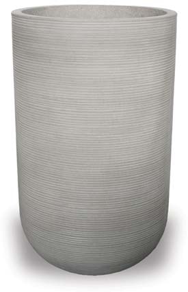 Prado grey tall round planter, grey