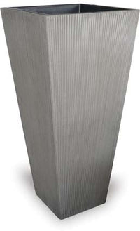 Prado grey tall square planter, grey
