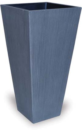 Prado grey tall square planter, grey