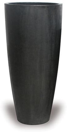 Prado tall round planter, black