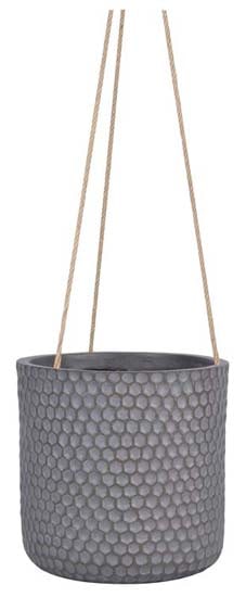 Prisma brown honeycomb hanging pot, brown