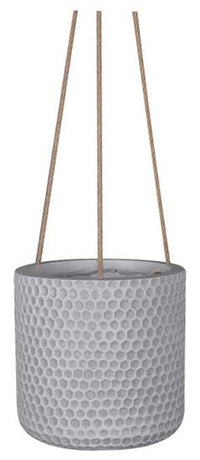 Prisma brown honeycomb hanging pot, white