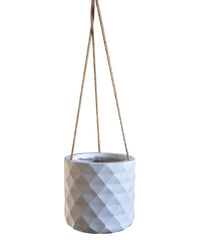 Prisma hanging pot, white