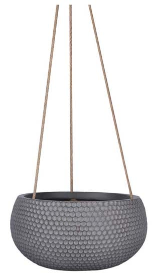 Prisma honeycomb hanging pot, brown