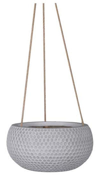 Prisma honeycomb hanging pot, white