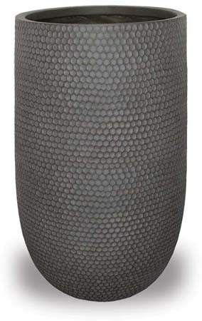 Prisma honeycomb pot with hole, brown