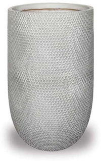 Prisma honeycomb pot with hole, white