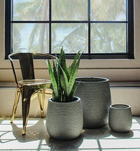 Prisma honeycomb round pot