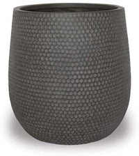Prisma honeycomb round pot, brown