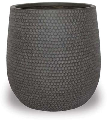 Prisma honeycomb round pot, brown