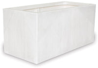 Prisma rectangle planter, white