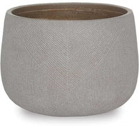 Prisma short round pot, brown