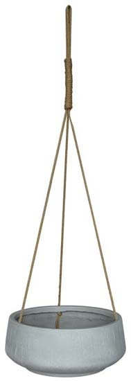 Rocío hanging pot with hole, grey