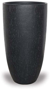 Rocío tall round pot, black
