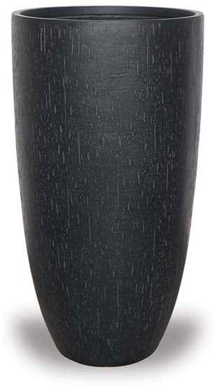 Rocío tall round pot, black