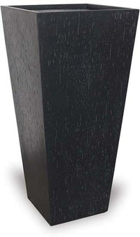 Rocío tall square pot, black