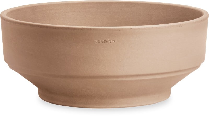 Rosa antique terra cotta cylindrical planter