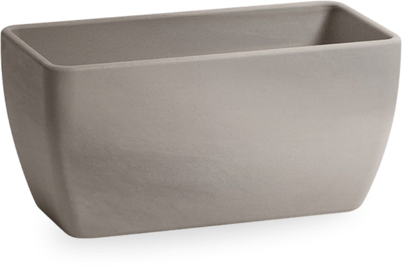 Rosa antique terra cotta venda window box square pot