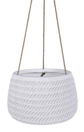 Senda hanging pot, white