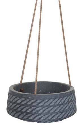 Senda low hanging pot, black