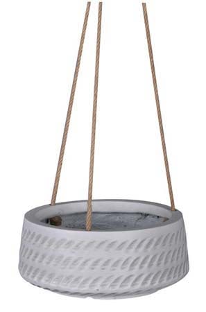 Senda low hanging pot, white