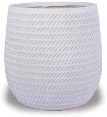 Senda round pot with hole, white