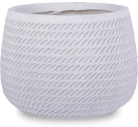 Senda short round pot, white