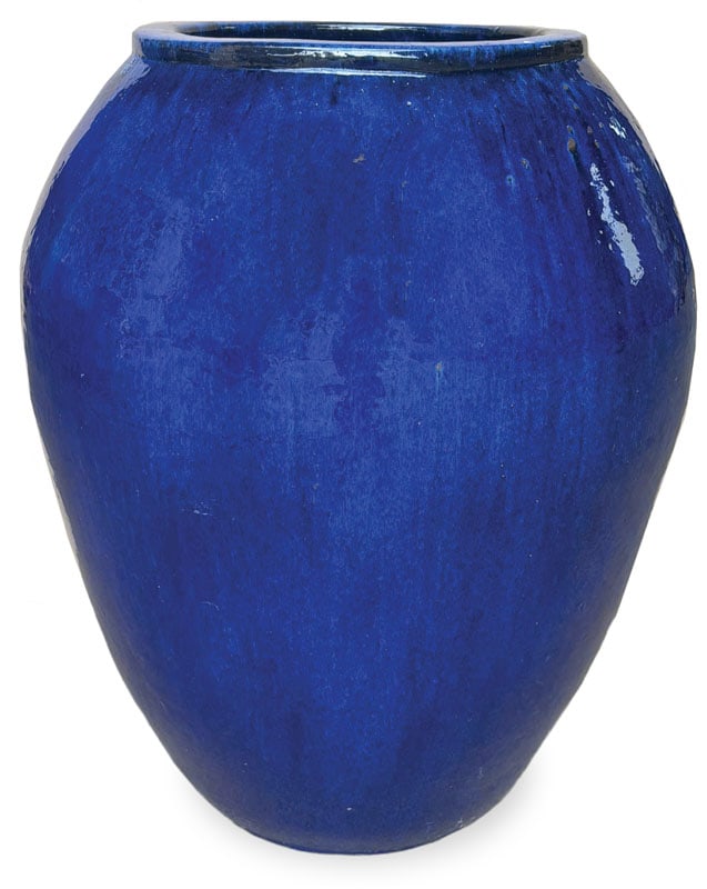 Sol bellied planter, blue