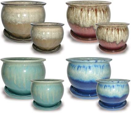 Sol blended glaze belly pot