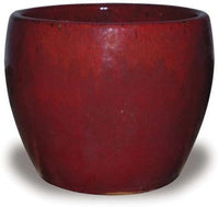 Sol blue belly planter, red