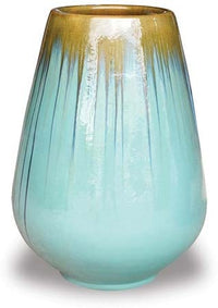 Sol blue tall teardrop pot, blue