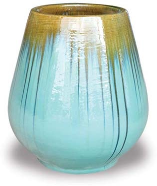 Sol blue teardrop pot, blue