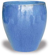 Sol brown belly planter, blue