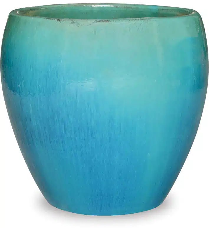 Sol brown belly planter, blue