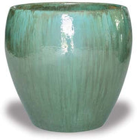 Sol brown belly planter, green