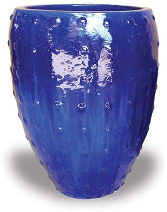 Sol bullet pot with dots, blue