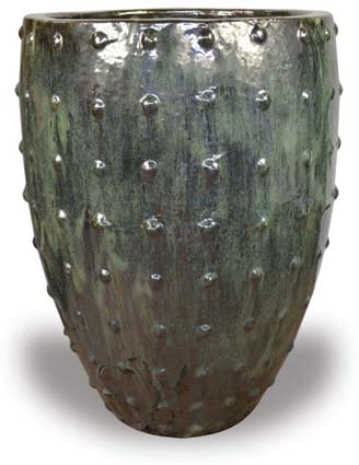 Sol bullet pot with dots, moss