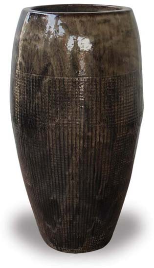 Sol bullet wafer planter, brown