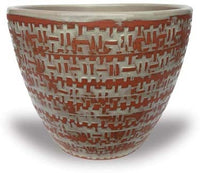 Sol cone pot with basket, white