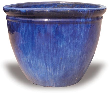 Sol double planter, blue