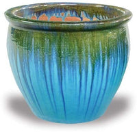 Sol fishbowl pot, blue