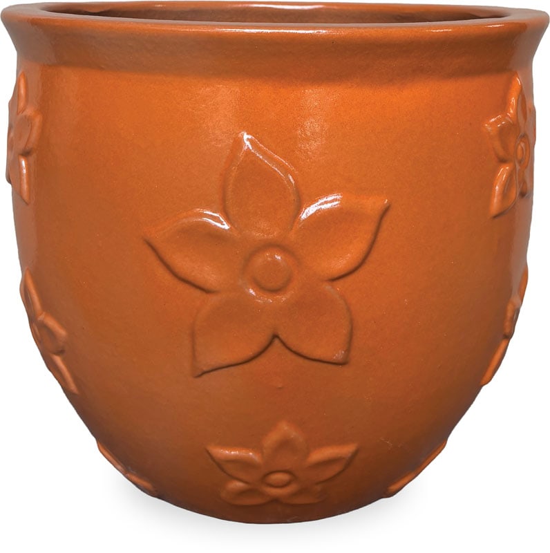 Sol flowers planter, orange