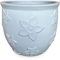 Sol flowers planter, white