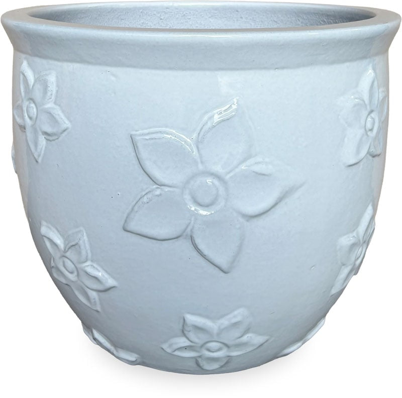 Sol flowers planter, white